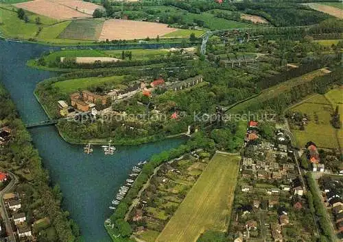 AK / Ansichtskarte  Waltrop Alte Schachtschleuse Henrichenburg mit Vorhafen Fliegeraufnahme