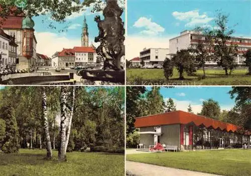 AK / Ansichtskarte  Bad Koenigshofen Bayern Heilbad Koenigshofen Kirche Brunnen Park Kurhaus