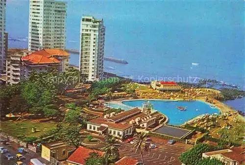 AK / Ansichtskarte  Bombay MUMBAI India Beach Candy Swimming Pool Fliegeraufnahme