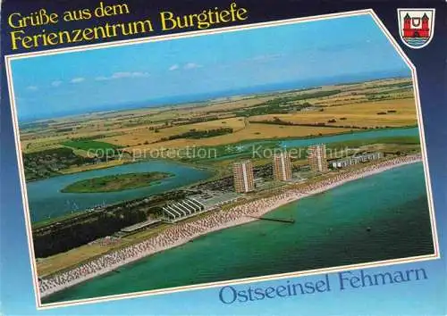 AK / Ansichtskarte  Fehmarn Ostsee Schleswig-Holstein Ferienzentrum Burgtiefe Fliegeraufnahme