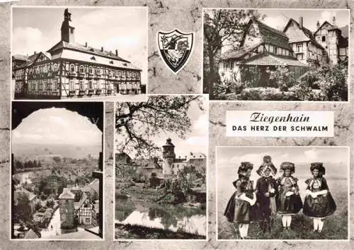 AK / Ansichtskarte  Ziegenhain Hessen Schloss Teilansichten Folkloregruppe