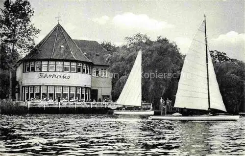 AK / Ansichtskarte  BAD ZWISCHENAHN Faehrhaus Segelboote Ansicht vom See aus