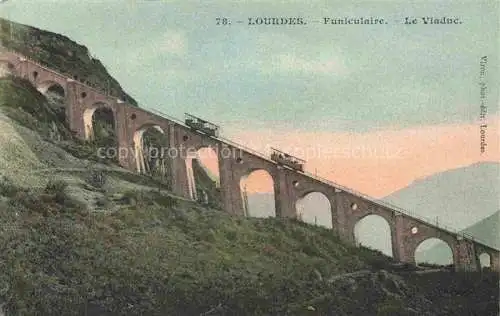 AK / Ansichtskarte  Bergbahn Lourdes Funiculaire le Viaduc