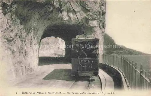 AK / Ansichtskarte  Eisenbahn Railway Chemin de Fer Ferrovia-- Nice Monaco Tunnel Beaulieu Eze