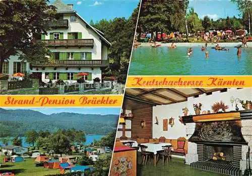 AK / Ansichtskarte  Keutschach am See Kaernten AT Strand Pension Brueckler Keutschachersee Camping Brueckler Gastraum