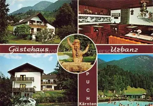 AK / Ansichtskarte  Gummern Schnackenburg Niedersachsen Gaestehaus Urbanz Gaststube Schwimmbad