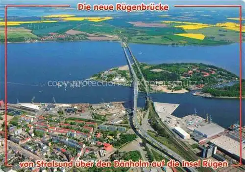 AK / Ansichtskarte  RueGEN INSEL Neue Ruegenbruecke von Stralsund ueber den Daenholm auf die Insel Ruegen