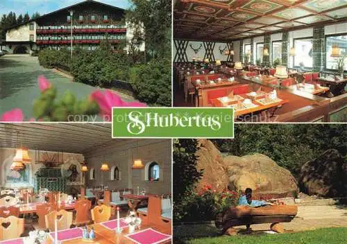 AK / Ansichtskarte  Schoensee Oberpfalz Kur und Sporthotel St Hubertus Gastraeume Park