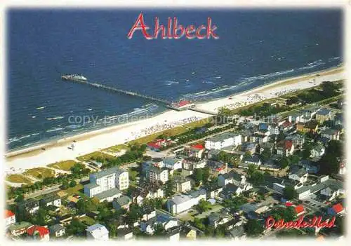 AK / Ansichtskarte  AHLBECK HERINGSDORF Insel Usedom Ostseebad Fliegeraufnahme