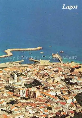 AK / Ansichtskarte  Lagos Algarve Faro PT Algarve Fliegeraufnahme
