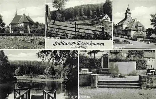 AK / Ansichtskarte  Sievershausen Dassel Kirche Lakenhaus Schule Teich Ehrenmal