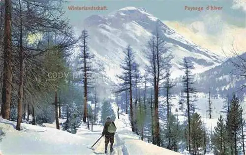 AK / Ansichtskarte  Skisport Skiing Ski-- Winterlandschaft hiver 