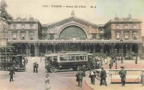 AK / Ansichtskarte  Autobus Omnibus Paris Gare de L'Est 