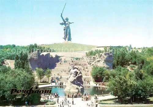 AK / Ansichtskarte  Wolgograd Volgograd RU Mamajew Huegel Monument der Helden der Stalingrader Schlacht 