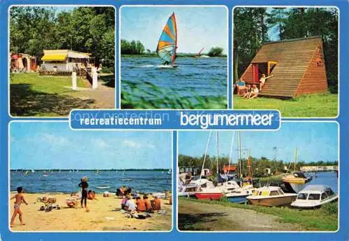 AK / Ansichtskarte  Bergum Recreatiecentrum Bergumermeer Strand Bootshafen Bungalows