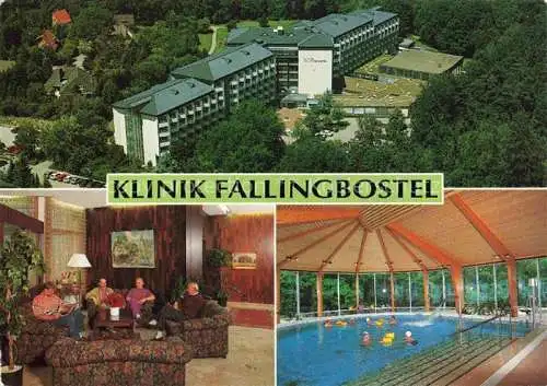 AK / Ansichtskarte  Bad Fallingbostel Klinik Fallingbostel Luftaufnahme Aufenthaltsraum Hallenbad