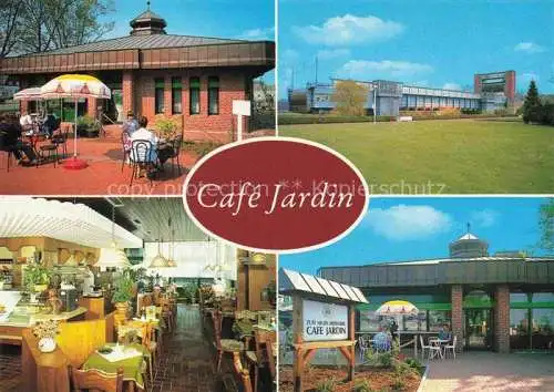 AK / Ansichtskarte  Henrichenburg Schiffshebewerk Waltrop NRW Café Jardin Gastraum Terrasse