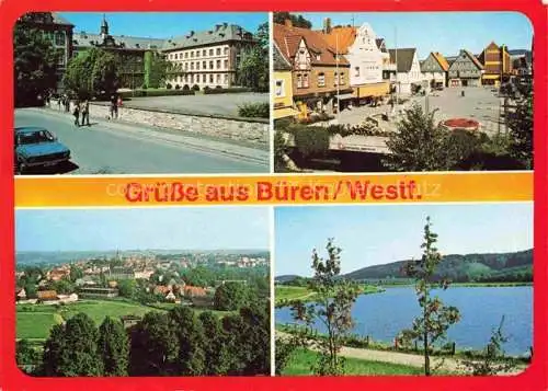 AK / Ansichtskarte  Bueren Westfalen Kolleg Markt Panorama Keddinghausen See