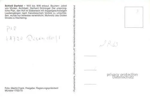 AK / Ansichtskarte  Darfeld Rosendahl NRW Schloss 17. Jhdt.