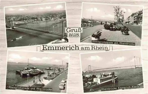 AK / Ansichtskarte  Emmerich Rhein NRW Rheinpartie Promenade Rheinbruecke Emmerich Kleve