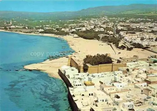 AK / Ansichtskarte  Hammamet Tunesie Le fort et la plage vue d'avion