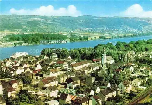 AK / Ansichtskarte  Bad Breisig Stadtpanorama Blick ueber den Rhein Hotel zur Muehle