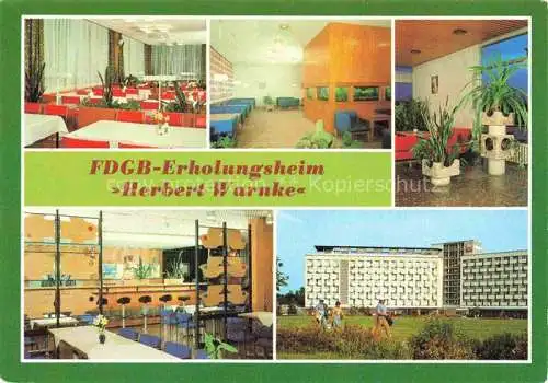 AK / Ansichtskarte  Klink Waren FDGB-Erholungsheim Herbert Warnke Restaurant Klubraum Empfangshalle Milchbar 