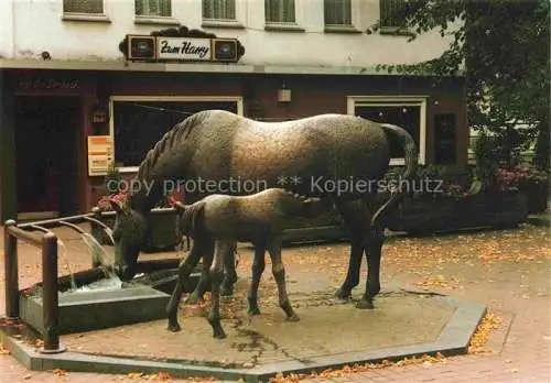 AK / Ansichtskarte  Wickrath  Moenchengladbach Pferdebrunnen Gaststaette zum Harry