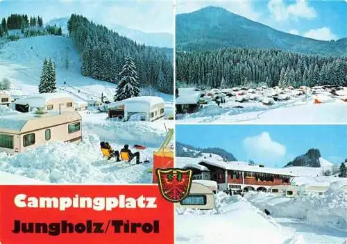 AK / Ansichtskarte  Jungholz Tirol AT Winterpanorama Campingplatz