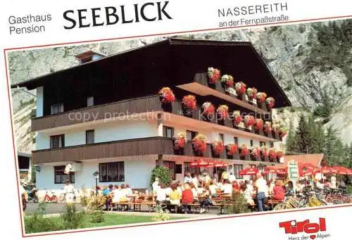 AK / Ansichtskarte  Nassereith Tirol AT Gasthaus Pension Seeblick Terrasse