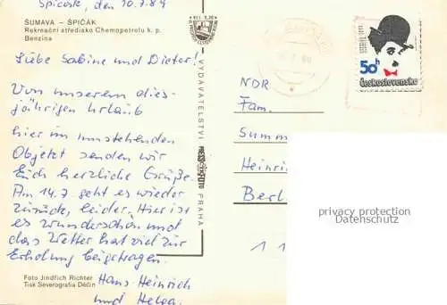 AK / Ansichtskarte  Spicak nad Sumave Rekreacni stredisko Chemopetrolu Benzina