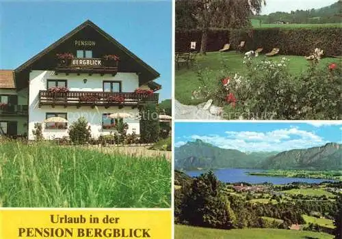 AK / Ansichtskarte  Mondsee Salzkammergut AT Pension Bergblick Panorama Alpen