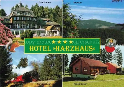 AK / Ansichtskarte  Benneckenstein Harz Sachsen-Anhalt Hotel Harzhaus Harzquerbahn Ferienhaeuser Landschaftspanorama