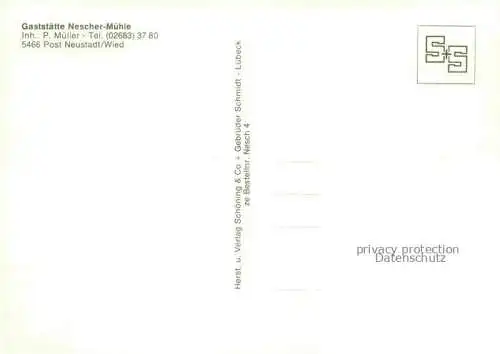 AK / Ansichtskarte  Neustadt Wied Gaststaette Nescher Muehle