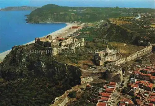 AK / Ansichtskarte  Milazzo Sicilia IT Il Castello e la Baia delle Tonnare Fliegeraufnahme