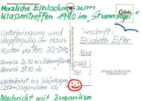 AK / Ansichtskarte  Schoenhagen Brodersby Ostseebad Fliegeraufnahme