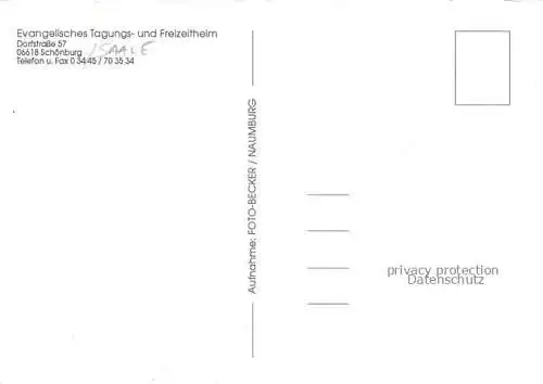 AK / Ansichtskarte  Schoenburg Saale Naumburg Sachsen-Anhalt Ev Tagungs und Freizeitheim