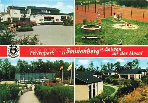 AK / Ansichtskarte  Leiwen Mosel Ferienpark Sonnenberg Park Tennisplatz Bungalows