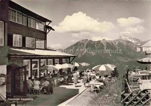 AK / Ansichtskarte  OBERSTDORF Alpenhotel Schoenblick bei der Soellereckbahn-Bergstation Sonnenterrasse Alpenblick