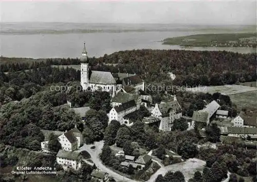 AK / Ansichtskarte  Andechs Bayern Kloster Starnberger See Original Luftbildaufnahme