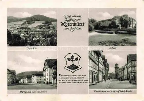 AK / Ansichtskarte  Rotenburg Fulda Hessen Panorama Schloss Marktplatz Rathaus Breitenstrasse Jakobikirche