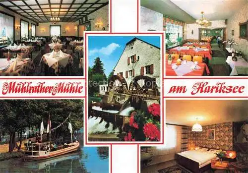 AK / Ansichtskarte  Amern Restaurant Café Muehlrather Muehle am Hariksee Fremdenzimmer Wasserrad