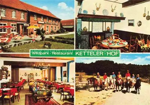 AK / Ansichtskarte  Lavesum Wildpark Restaurant Ketteler Hof Gastraum Ponyreiten