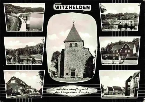 AK / Ansichtskarte  Witzhelden Leichlingen Sengbachtalsperre Waldstrandbad Strassenpartien Kirche Diepentalsperre Wersbacher Muehle Markt