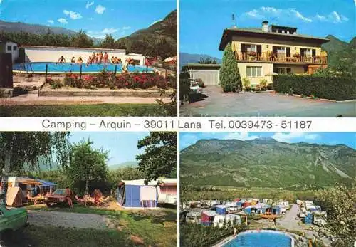 AK / Ansichtskarte  Lana Meran Camping Arquin Schwimmbad Panorama Restaurant