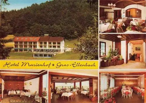 AK / Ansichtskarte  Gras-Ellenbach Grasellenbach Bergstrasse Hessen Hotel Marienhof Tagescafe Gastraeume