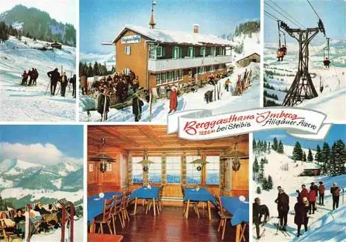 AK / Ansichtskarte  Steibis Oberstaufen Berggasthaus Imberg Skilift Haushang Imberglift Nagelfluhkette Gastraum Bergstation