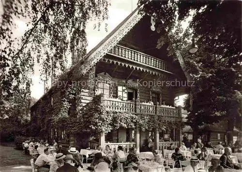 AK / Ansichtskarte  Nikolskoe Pfaueninsel Wannsee Berlin Potsdam Gaststaette Blockhaus Nikolskoe