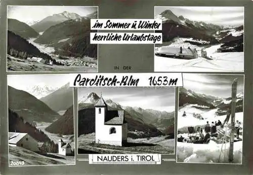 AK / Ansichtskarte  Nauders Tirol AT Panorama Kirche Skilift