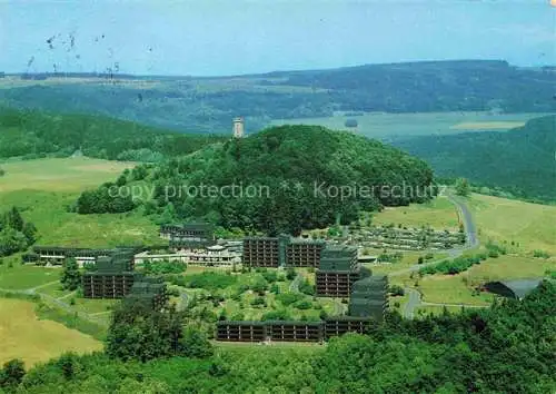 AK / Ansichtskarte  Roth Hausen Rhoen Rother Kuppe Berggasthof mit Aussichtsturm Fliegeraufnahme